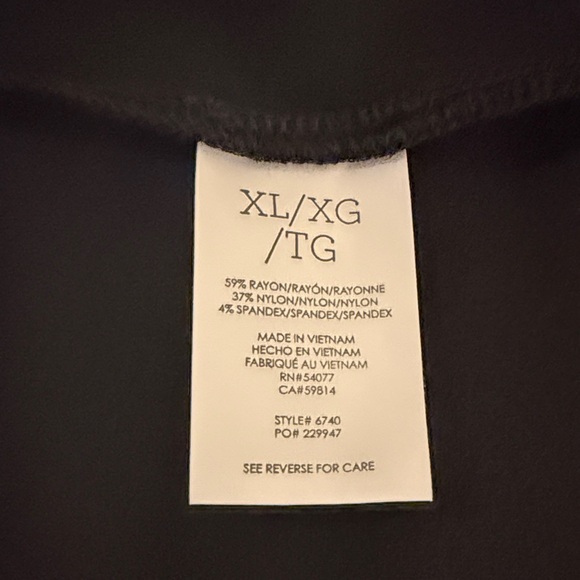 CAbi XL Black Kudos Top. Short Sleeve Collared Top - Picture 3 of 8